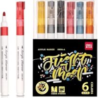 2433-Deli Acrylic Marker Classic 6 Color HM 114-A