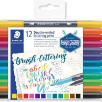 14276-Staedtler 2Tip Lettering Pens 12Color ST-3004-TB12