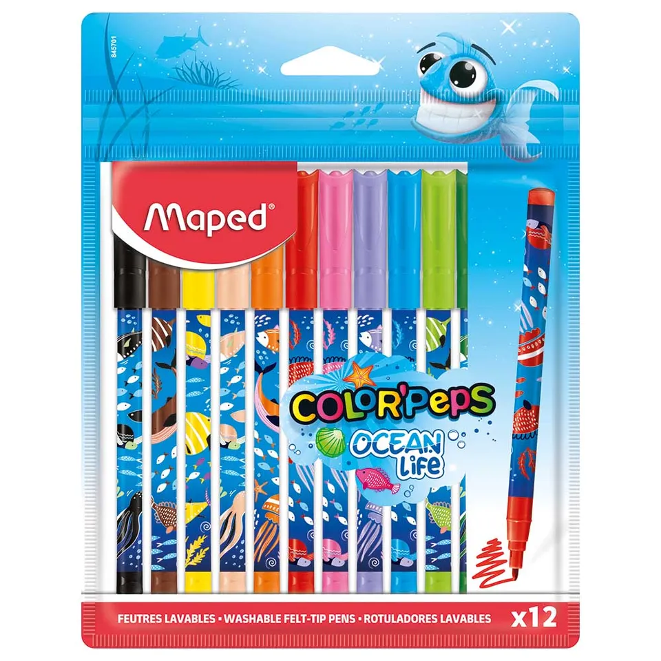 17209-Color peps Feltip Ocen 12 Color Maped