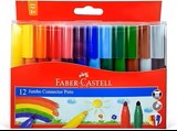 6694-Faber Castell Jumpo Connector 12Color Pens